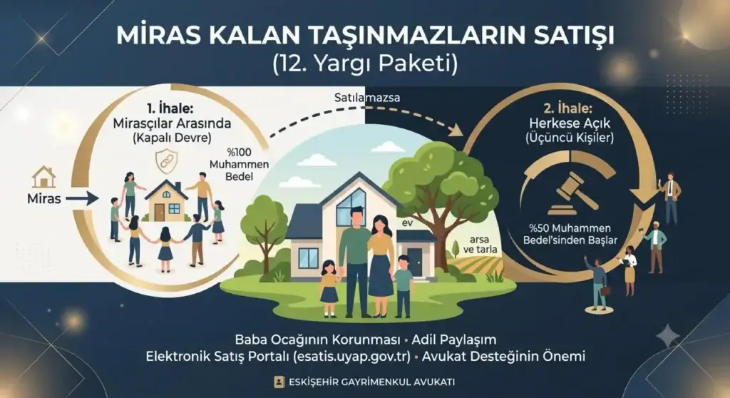 Miras Kalan Taşınmazların Satışı - İhlale Açık Artırma - Eskişehir Arsa Tarla Arazi Araç